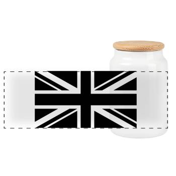Plaine de drapeau Angleterre - Boîte à biscuits avec couvercle en bois - blanc - Devant