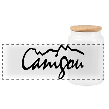 Canigou - Panorama Keksdose mit Holzdeckel - Weiß - Vorne