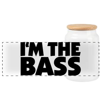 I'm the Bass 2 (EU) - Panoramic Cookie Jar with Wooden Lid - white - Front