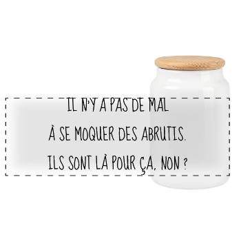 Cinéma / Citation / Série télé / Geek - Boîte à biscuits avec couvercle en bois - blanc - Devant