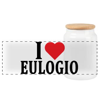 t-shirt J’adore l’idée cadeau du t-shirt Eulogio - Boîte à biscuits avec couvercle en bois - blanc - Devant