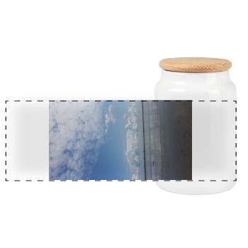 JensJensen - Panorama Keksdose mit Holzdeckel - Weiß - Vorne