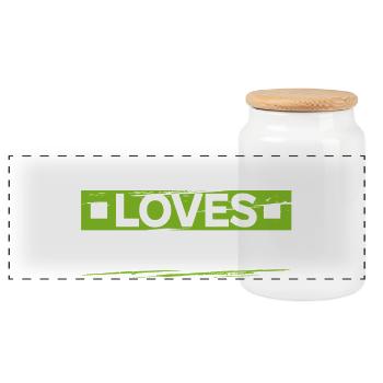 Fortschritt liebt Geduld Motivation Geschenk - Panorama Keksdose mit Holzdeckel - Weiß - Vorne