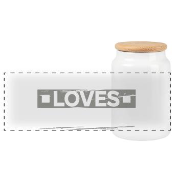 Fortschritt liebt Geduld Motivation Geschenk - Panorama Keksdose mit Holzdeckel - Weiß - Vorne