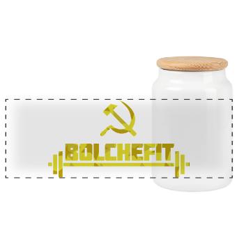 Bolchefit - Boîte à biscuits avec couvercle en bois - blanc - Devant