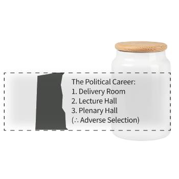 Carrière politique : présentation à la plénière - Boîte à biscuits avec couvercle en bois - blanc - Devant