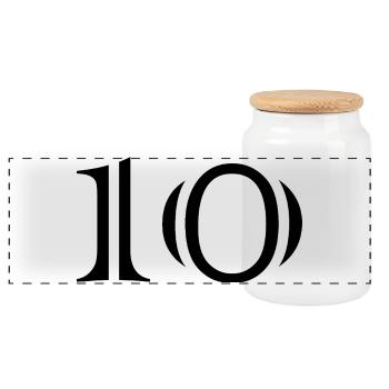 JOYEUX ANNIVERSAIRE. HAPPY BIRTHDAY. ANNIVERSAIRE. - Boîte à biscuits avec couvercle en bois - blanc - Devant