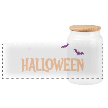 Ceci Est Mon Costume Halloween - Boîte à biscuits avec couvercle en bois - blanc - Devant