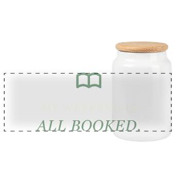 Book Lover "My Weekend Is All Booked" - Panorama Keksdose mit Holzdeckel - Weiß - Vorne