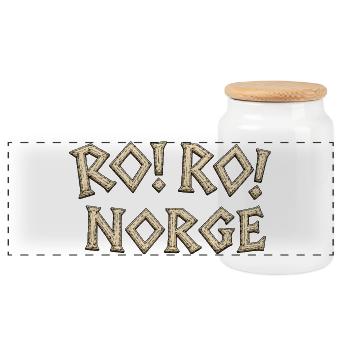 Ro! Ro! Norge  - Boîte à biscuits avec couvercle en bois - blanc - Devant