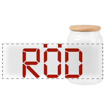 Rot – LCD - Panorama Keksdose mit Holzdeckel - Weiß - Vorne