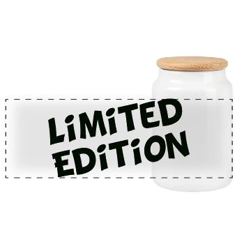 limited_edition - Panorama Keksdose mit Holzdeckel - Weiß - Vorne