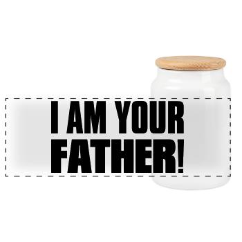 i am your father - Boîte à biscuits avec couvercle en bois - blanc - Devant