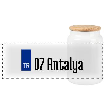 07 Antalya Plaka Streetwear - Panorama Keksdose mit Holzdeckel - Weiß - Vorne