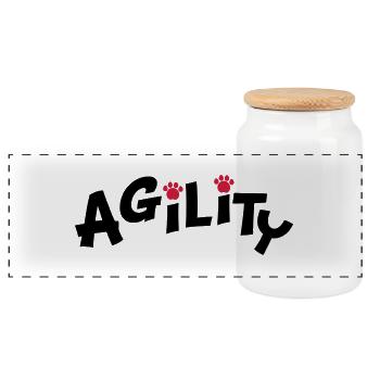agility - Panorama Keksdose mit Holzdeckel - Weiß - Vorne