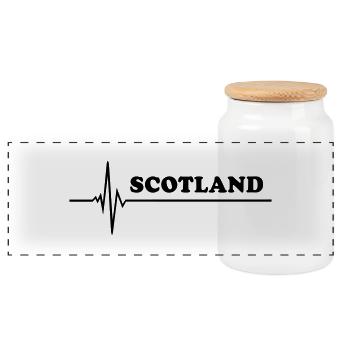 Scotland - Panorama Keksdose mit Holzdeckel - Weiß - Vorne