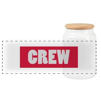 crew - Panorama Keksdose mit Holzdeckel - Weiß - Vorne