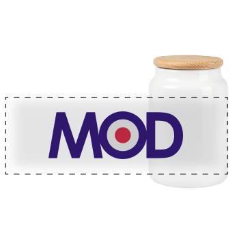 Mod - Panorama Keksdose mit Holzdeckel - Weiß - Vorne