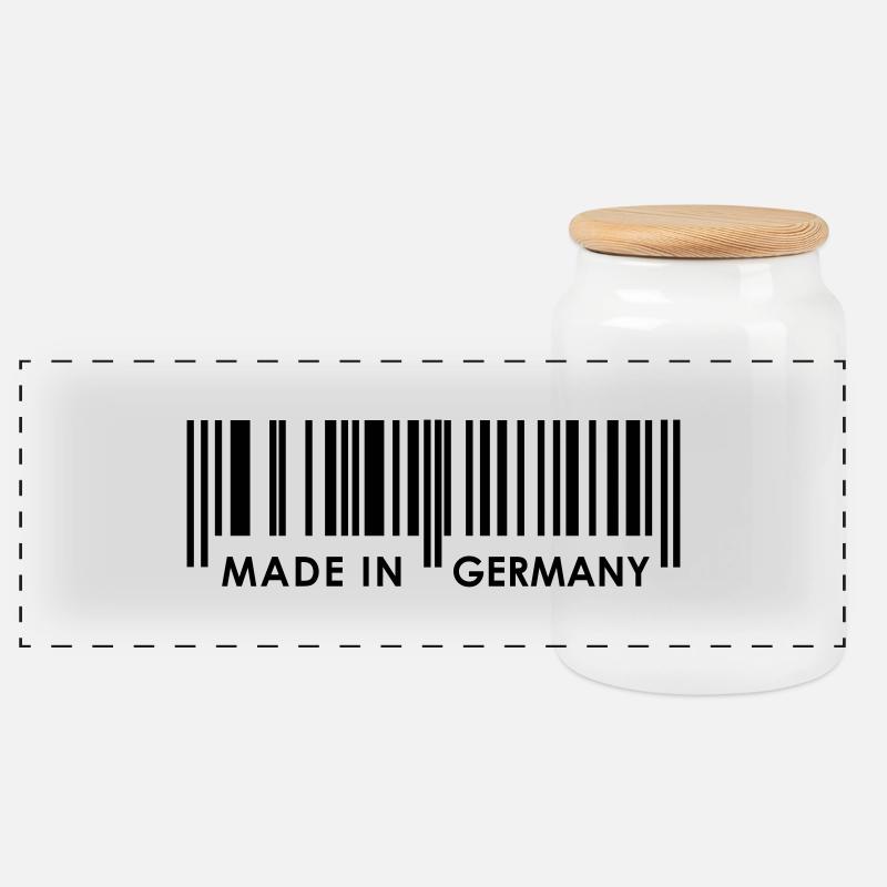 Made in Germany - Panorama Keksdose mit Holzdeckel - Weiß