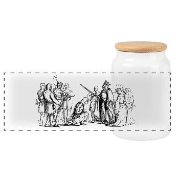 épée épée de chevalier chevalier armor71 - Boîte à biscuits avec couvercle en bois - blanc - Devant