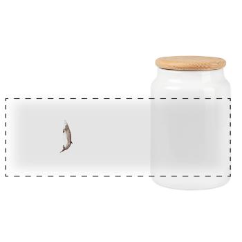Zifio - Beaked whales - Baleine à bec - Panoramic Cookie Jar with Wooden Lid - white - Front