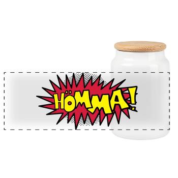 Comic Hömma - Panorama Keksdose mit Holzdeckel - Weiß - Vorne