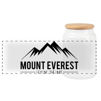 Mont Everest au-delà de la limite - Boîte à biscuits avec couvercle en bois - blanc - Devant