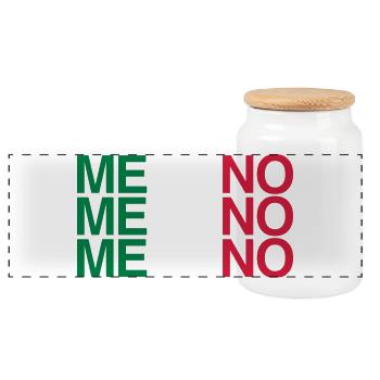 MERANO Italien Italy Flag Italia - Panorama Keksdose mit Holzdeckel - Weiß - Vorne