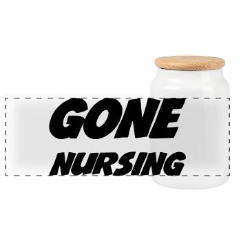 Infirmière / Infirmier / Hôpital / Médecine / - Boîte à biscuits avec couvercle en bois - blanc - Devant