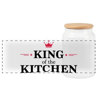 King of the Kirchen - Panorama Keksdose mit Holzdeckel - Weiß - Vorne
