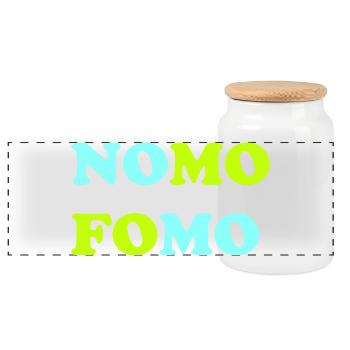 FOMO Peur de manquer quelque chose - Boîte à biscuits avec couvercle en bois - blanc - Devant