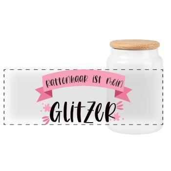 Ratten Haustier Ratte Nagetier Geschenk - Panorama Keksdose mit Holzdeckel - Weiß - Vorne