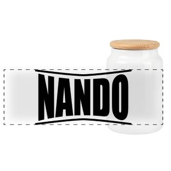 t-shirt Nando t-shirt idée cadeau - Boîte à biscuits avec couvercle en bois - blanc - Devant