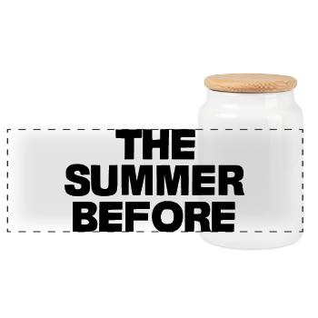 L’été d’avant - Boîte à biscuits avec couvercle en bois - blanc - Devant