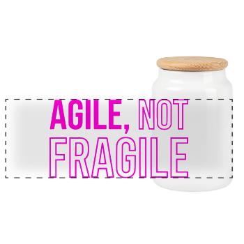 Agile Development, Scrum Coach Hoodie - Panorama Keksdose mit Holzdeckel - Weiß - Vorne