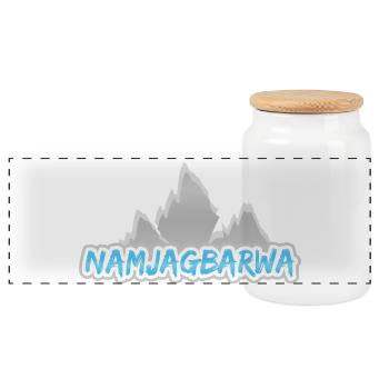 Namjagbarwa en randonnée - Boîte à biscuits avec couvercle en bois - blanc - Devant