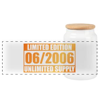 20e anniversaire Édition Limitée - ꝏ Approvisionnement 06/2006 - Boîte à biscuits avec couvercle en bois - blanc - Devant