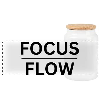 Focus & Flow - Minimalist Edition - Panorama Keksdose mit Holzdeckel - Weiß - Vorne