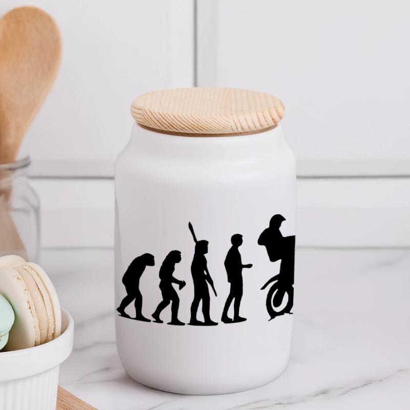 Evolution de première instance Boîte à biscuits avec couvercle en bois