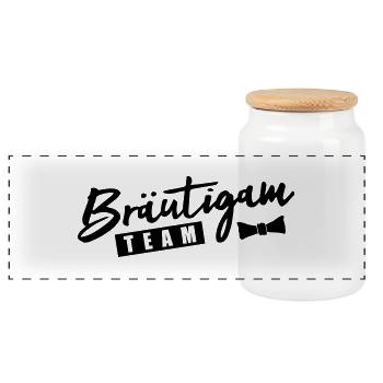 braeutigam team - Panorama Keksdose mit Holzdeckel - Weiß - Vorne