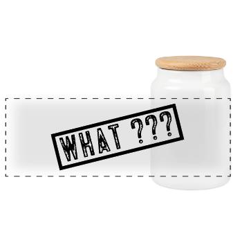 What? - Panorama Keksdose mit Holzdeckel - Weiß - Vorne