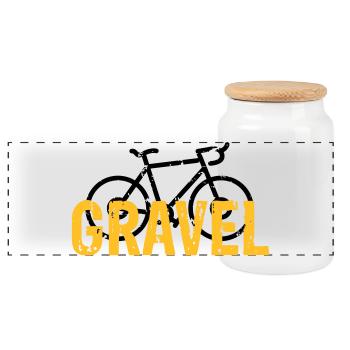 Gravel Bike - Panorama Keksdose mit Holzdeckel - Weiß - Vorne