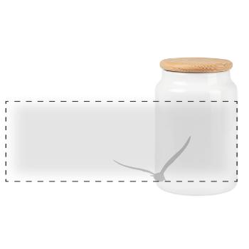 Three Seagulls | Seagull | Colors adjustable - Panoramic Cookie Jar with Wooden Lid - white - Front