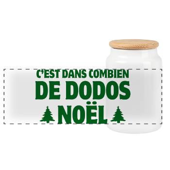 Weihnachten, Frohe Weihnachten, Weihnachtsbaum - Panorama Keksdose mit Holzdeckel - Weiß - Vorne