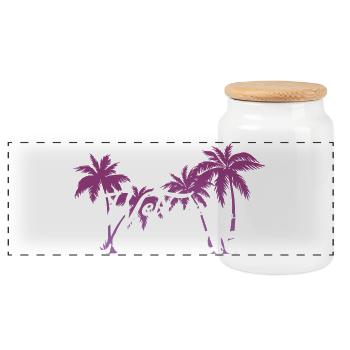 Welcome to Leonida - GTAVI - Boîte à biscuits avec couvercle en bois - blanc - Devant