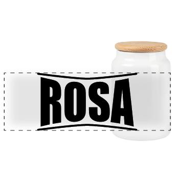 T-shirt rose T-shirt idée cadeau - Boîte à biscuits avec couvercle en bois - blanc - Devant