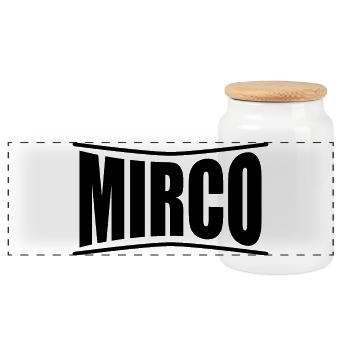 Mirco t-shirt gift idea t-shirt - Panoramic Cookie Jar with Wooden Lid - white - Front
