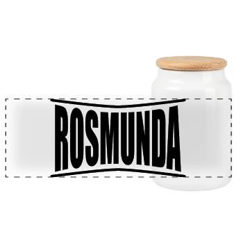 Rosmunda t-shirt t-shirt gift idea - Panoramic Cookie Jar with Wooden Lid - white - Front