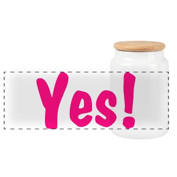 Yes Pink - Panorama Keksdose mit Holzdeckel - Weiß - Vorne