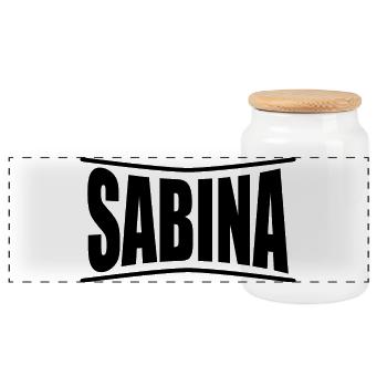Sabina T-Shirt T-Shirt Geschenkidee - Panorama Keksdose mit Holzdeckel - Weiß - Vorne